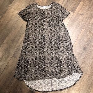 Lularoe Carly size L black cream and grey